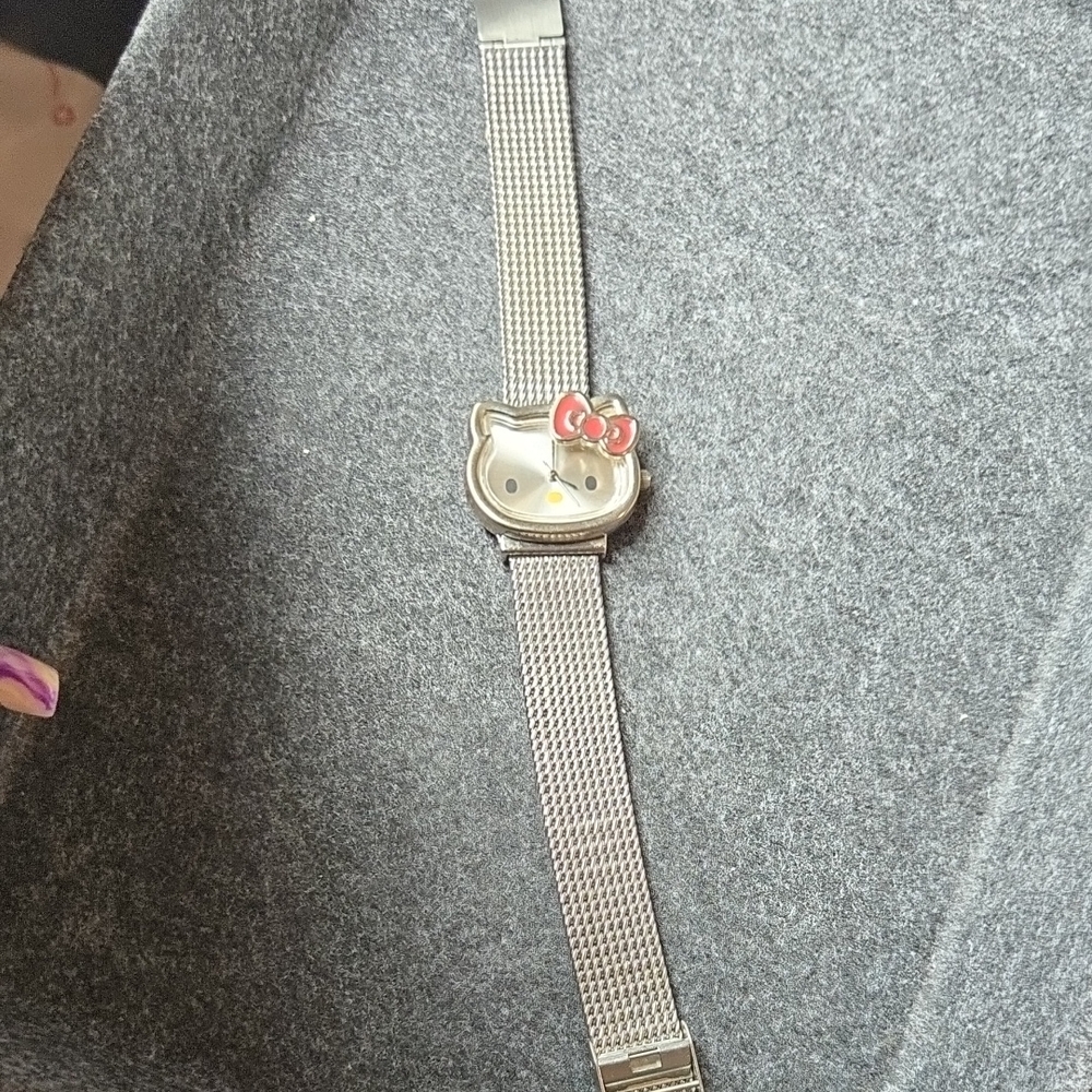 Sanrio Silver and Red Hello Kitty Watch